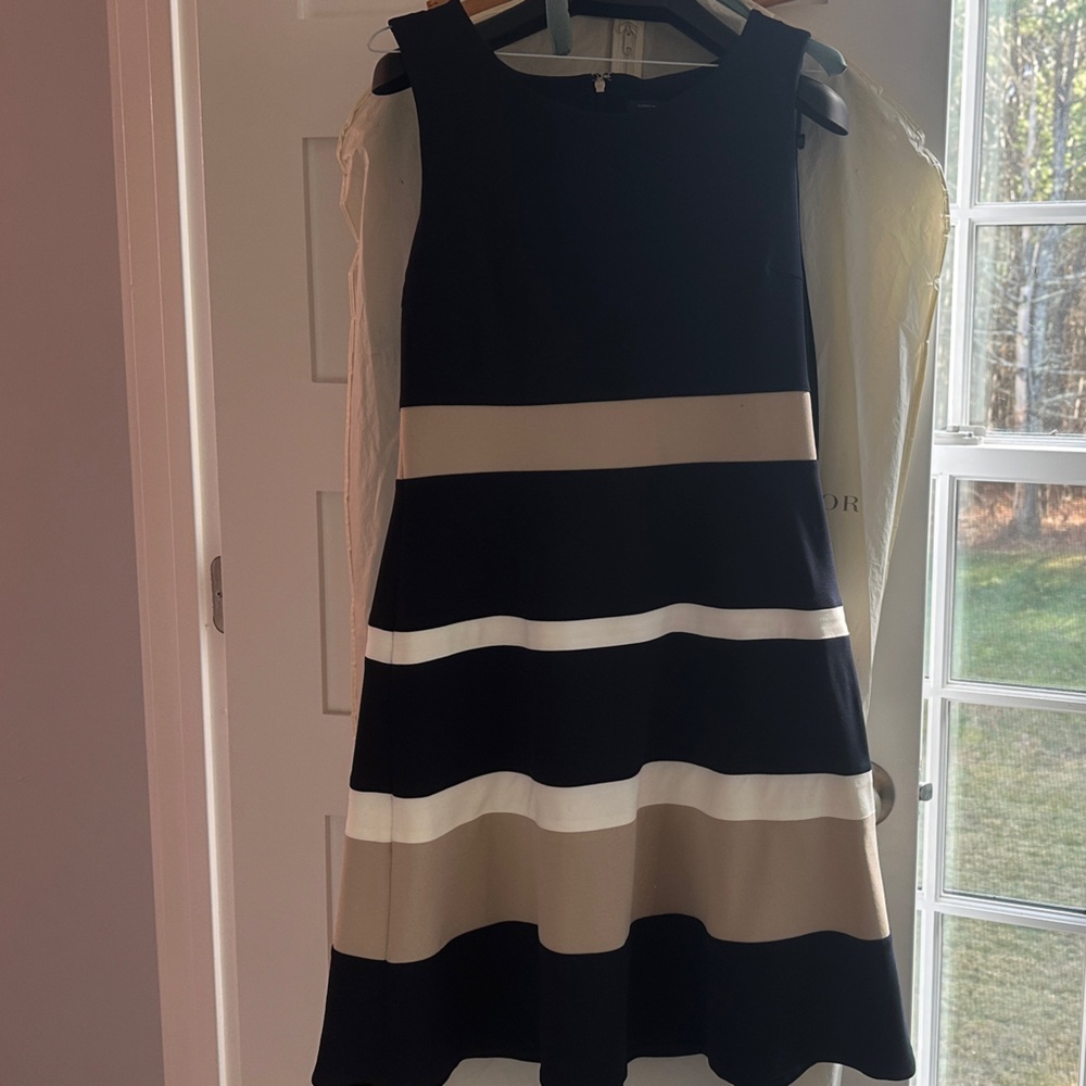 Tommy Hilfiger Blue and Cream Striped Dress